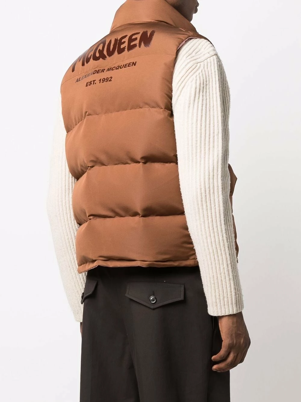 Alexander McQueen Graffiti print padded gilet 4 Alexander McQueen graffiti-print padded gilet