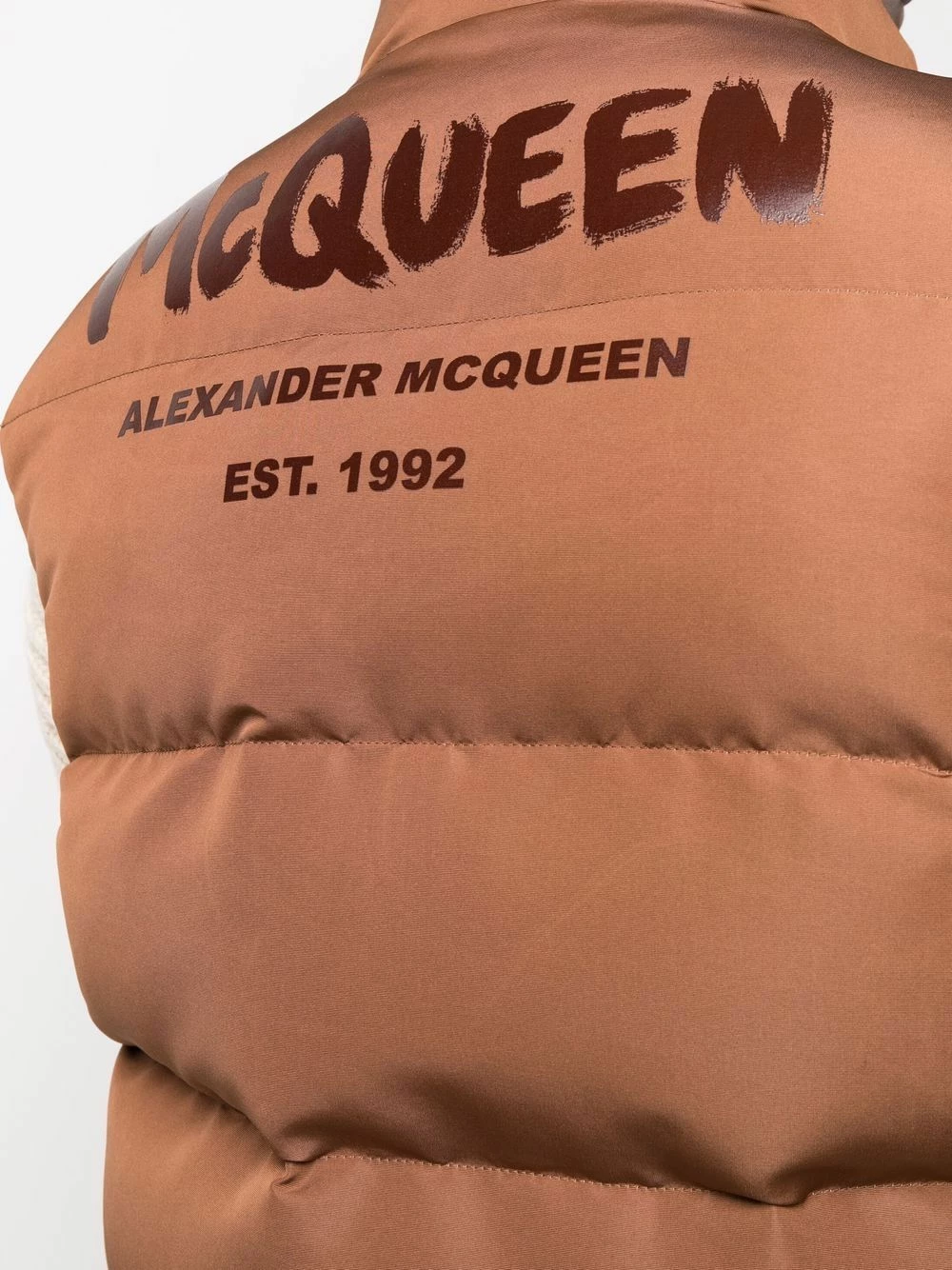 Alexander McQueen Graffiti print padded gilet 5 Alexander McQueen graffiti-print padded gilet