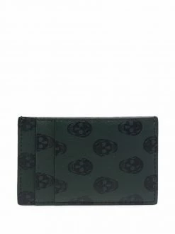 Alexander McQueen signature-skull leather card wallet