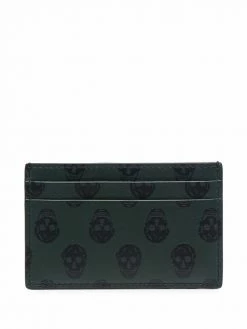 Alexander McQueen signature-skull leather card wallet