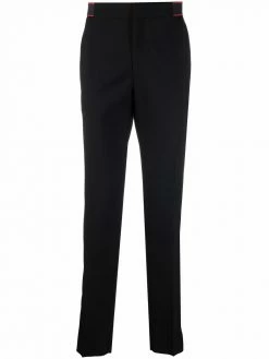 Alexander McQueen logo-waistband tailored trousers