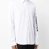 Alexander McQueen button-up logo-sleeve shirt