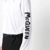 Alexander McQueen button-up logo-sleeve shirt
