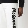 Alexander McQueen logo straight leg trousers