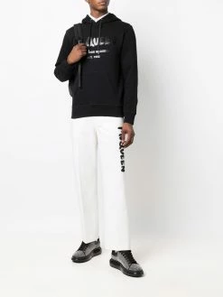 Alexander McQueen logo straight leg trousers