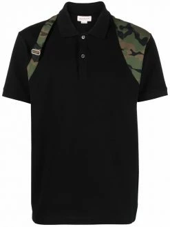 Alexander McQueen panelled polo shirt