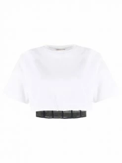 Alexander McQueen cropped corset T-shirt