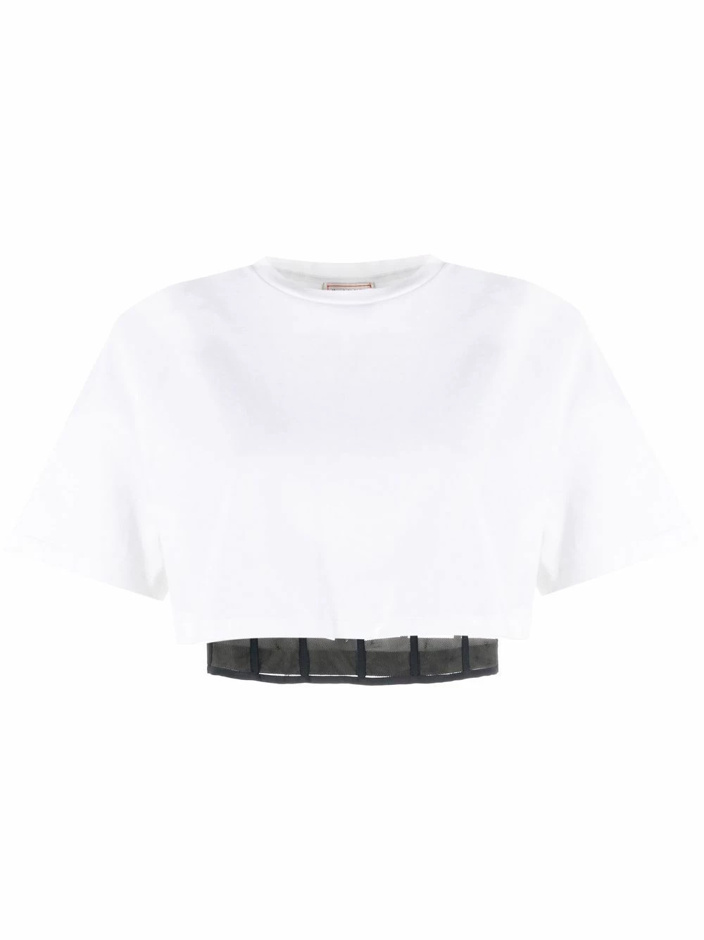 Alexander McQueen Cropped corset T shirt 1 Alexander McQueen cropped corset T-shirt