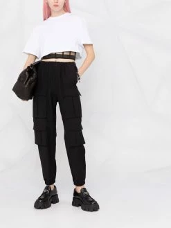 Alexander McQueen cropped corset T-shirt