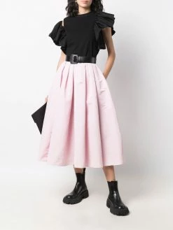 Alexander McQueen full pleated midi skirt