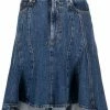 Alexander McQueen asymmetric denim skirt