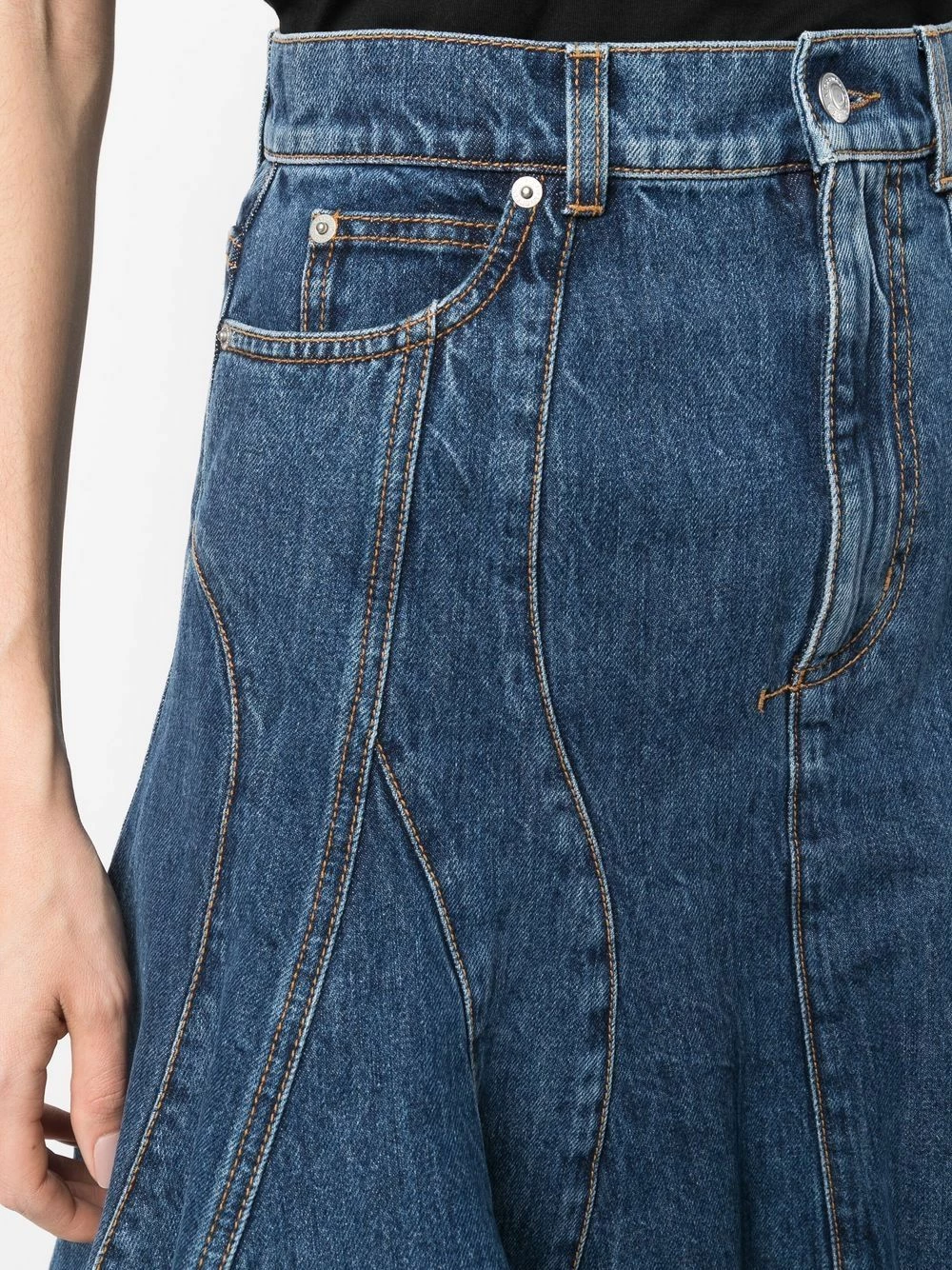 Alexander McQueen Asymmetric denim skirt 5 Alexander McQueen asymmetric denim skirt