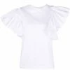 Alexander McQueen asymmetric ruffle-sleeves T-shirt