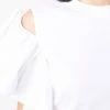Alexander McQueen Asymmetric ruffle sleeves T shirt 9 Alexander McQueen asymmetric ruffle-sleeves T-shirt
