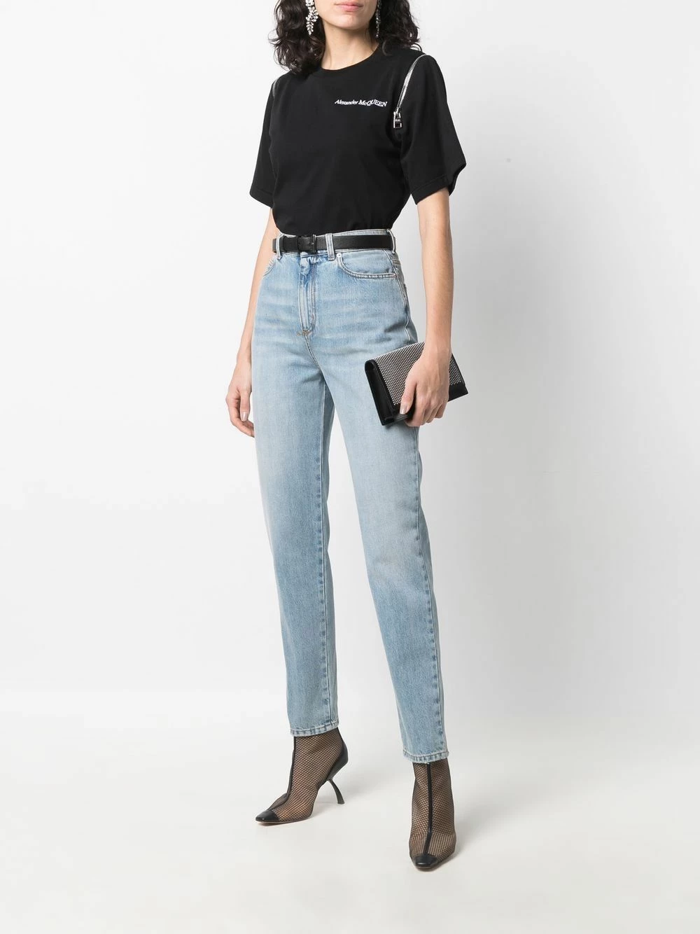 Alexander McQueen High waisted tapered jeans 2 Alexander McQueen high-waisted tapered jeans