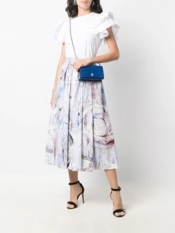 Alexander McQueen William Blake Dante Print mid-length skirt