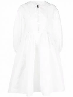 Alexander McQueen zip-up puff-sleeve dress