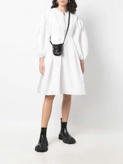 Alexander McQueen zip-up puff-sleeve dress