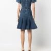 Alexander McQueen high-low hem denim dress