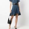Alexander McQueen high-low hem denim dress