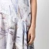 Alexander McQueen marbled flared midi dress