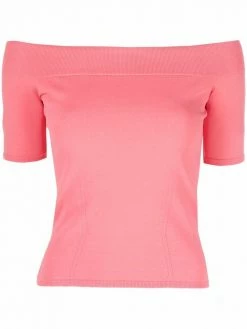 Alexander McQueen cold-shoulder knitted top