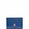 Alexander McQueen crocodile-embossed logo leather cardholder