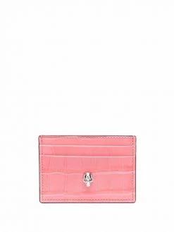 Alexander McQueen Skull leather card holder