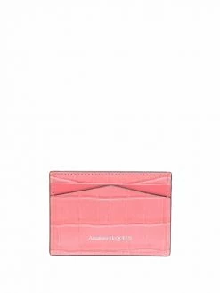 Alexander McQueen Skull leather card holder