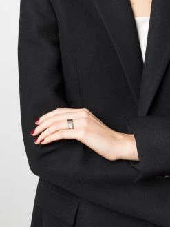 Alexander McQueen logo engraved ring