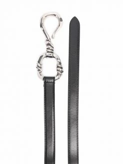 Alexander McQueen hook-buckle leather belt