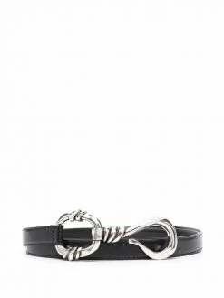 Alexander McQueen hook-buckle leather belt