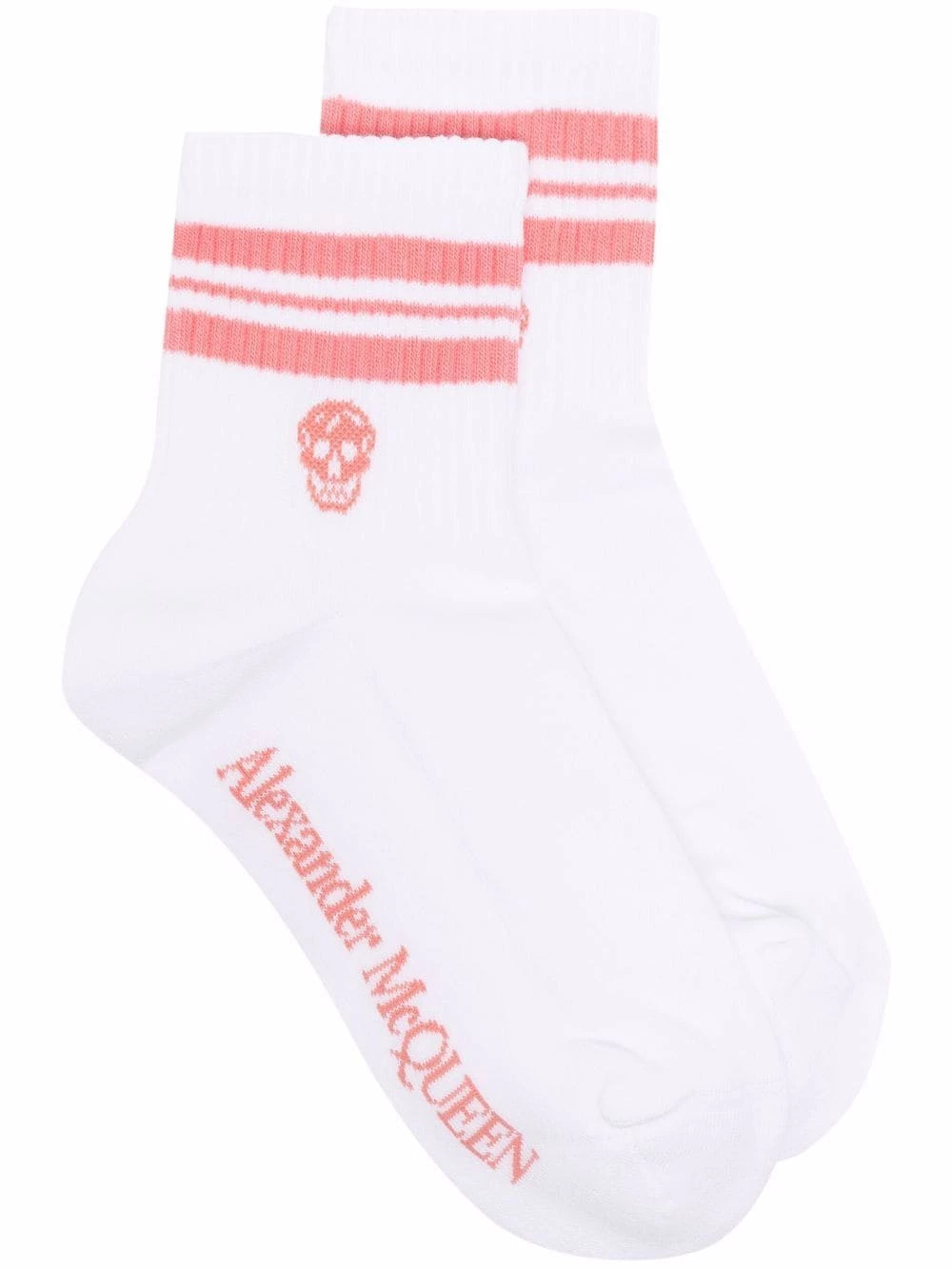 Alexander McQueen Logo knit striped socks 1 Alexander McQueen logo-knit striped socks