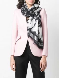 Alexander McQueen logo-print skull scarf