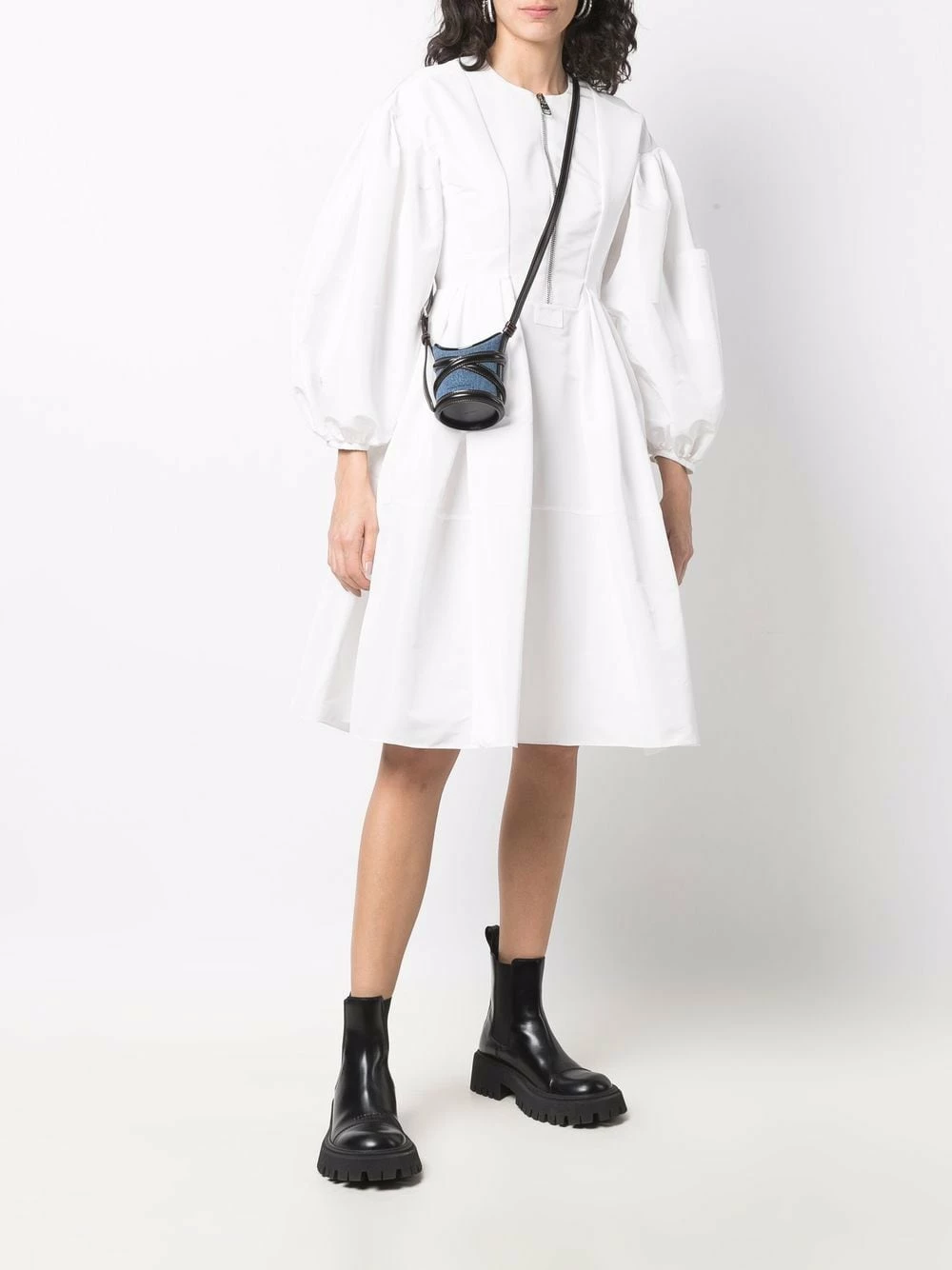 Alexander McQueen The Curve denim crossbody bag 2 Alexander McQueen The Curve denim crossbody bag