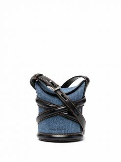 Alexander McQueen The Curve denim crossbody bag