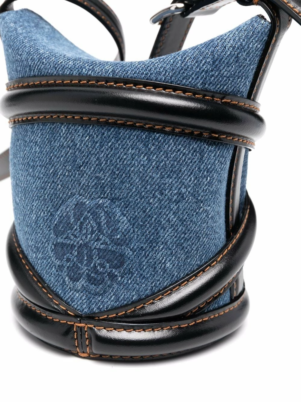 Alexander McQueen The Curve denim crossbody bag 4 Alexander McQueen The Curve denim crossbody bag