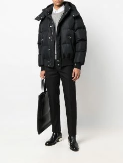Alexander McQueen logo-print padded puffer jacket