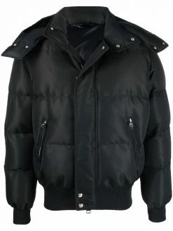 Alexander McQueen logo-print padded puffer jacket