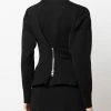 Alexander McQueen zip detail peplum top