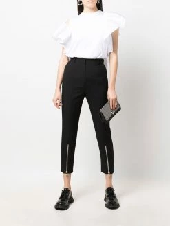 Alexander McQueen cropped zip-detail trousers