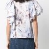 Alexander McQueen printed ruffle blouse