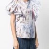 Alexander McQueen printed ruffle blouse