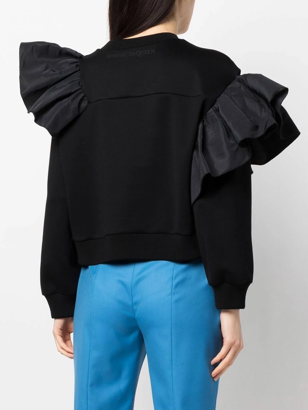 Alexander McQueen Ruffle detail long sleeved sweater 4 Alexander McQueen ruffle-detail long-sleeved sweater