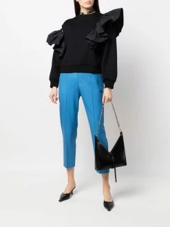 Alexander McQueen ruffle-detail long-sleeved sweater