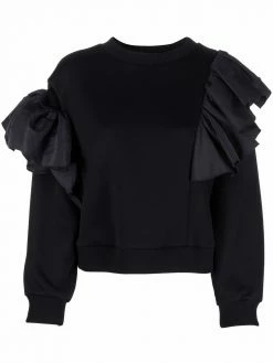 Alexander McQueen ruffle-detail long-sleeved sweater