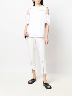 Alexander McQueen zip-detail cotton T-shirt