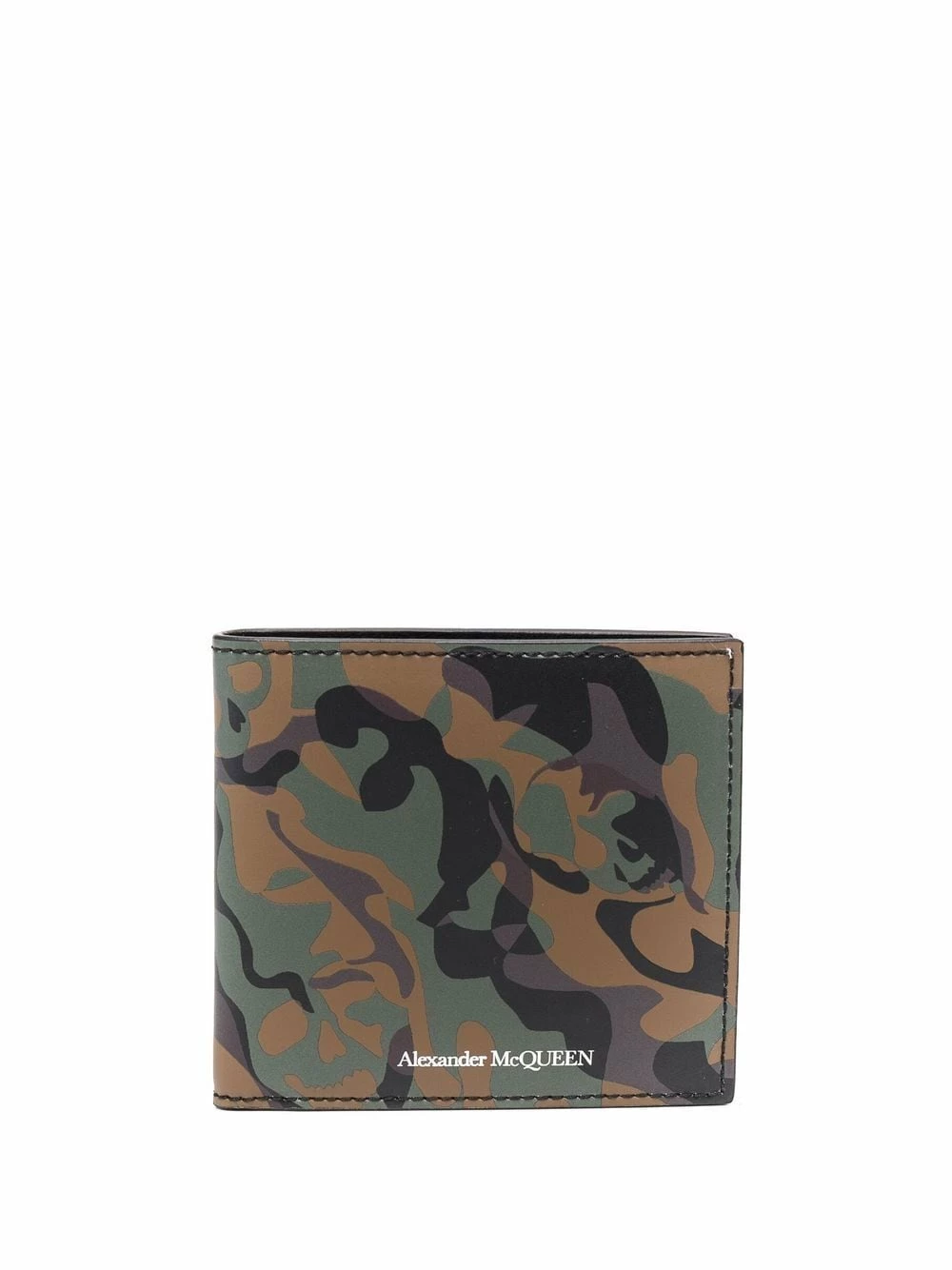 Alexander McQueen Camouflage print leather wallet 1 Alexander McQueen camouflage-print leather wallet