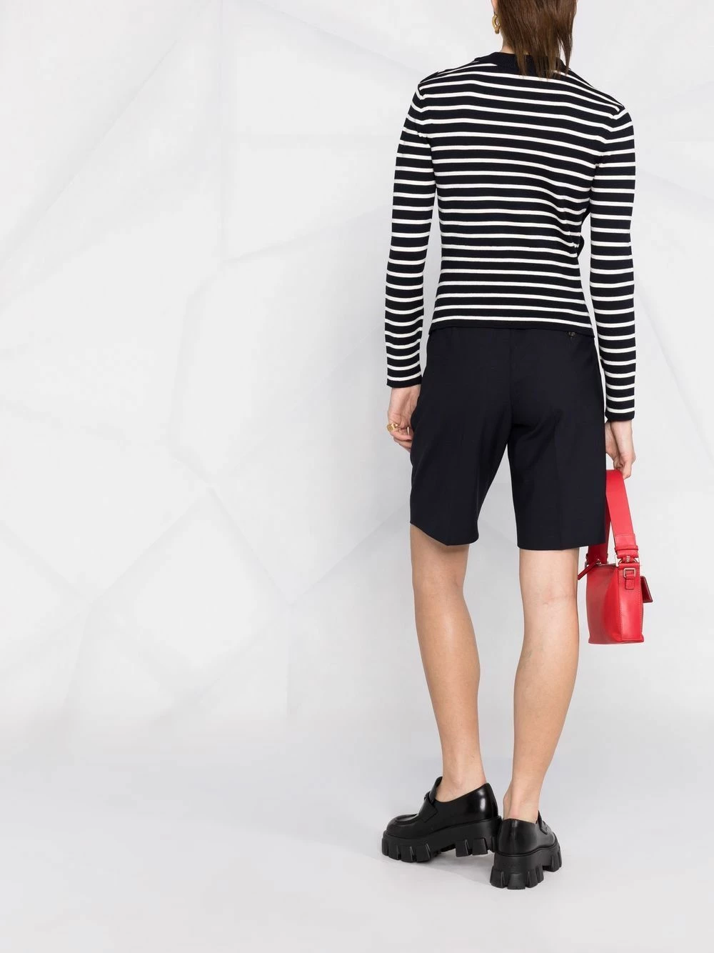 Alexander McQueen Asymmetric striped knitted top 4 Alexander McQueen asymmetric striped knitted top