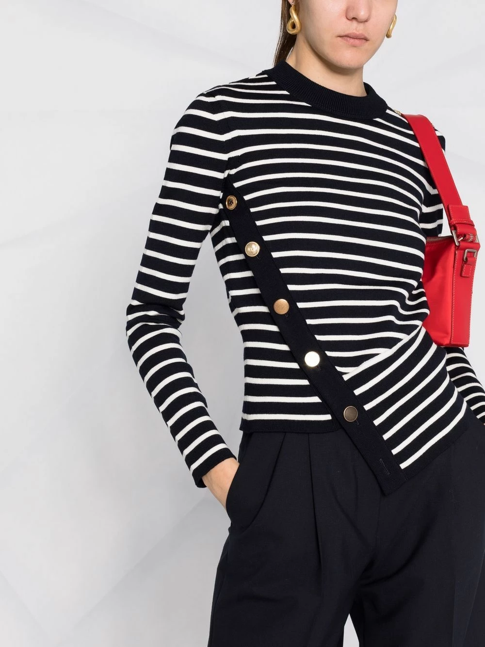 Alexander McQueen Asymmetric striped knitted top 5 Alexander McQueen asymmetric striped knitted top